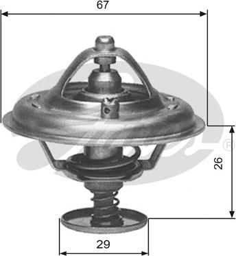 Gates TH09180G1 - Coolant thermostat / housing onlydrive.pro