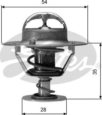 Gates TH04282G1 - Termostats, Dzesēšanas šķidrums onlydrive.pro