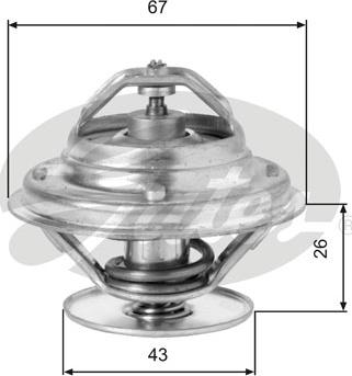 Gates TH05586G1 - Coolant thermostat / housing onlydrive.pro