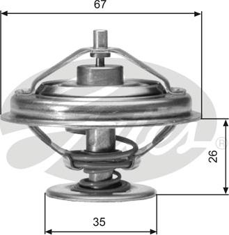 Gates TH01880G1 - Coolant thermostat / housing onlydrive.pro