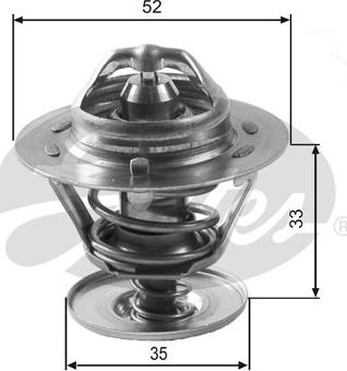 Gates TH12592G1 - Coolant thermostat / housing onlydrive.pro