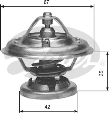 Gates TH12680G1 - Coolant thermostat / housing onlydrive.pro