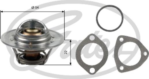 Gates TH12792G1 - Coolant thermostat / housing onlydrive.pro