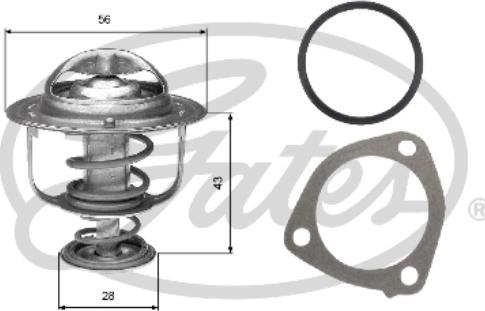 Gates TH31276G1 - Coolant thermostat / housing onlydrive.pro