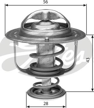 Gates TH31271G1 - Coolant thermostat / housing onlydrive.pro