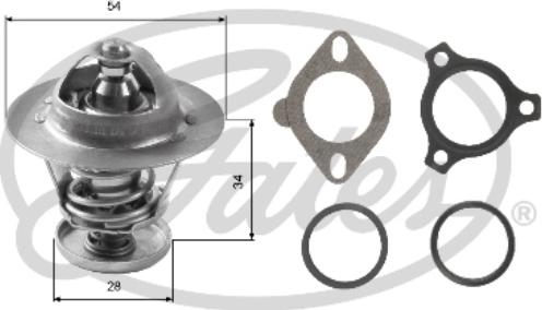 Gates TH26988G1 - Термостат охлаждающей жидкости / корпус onlydrive.pro