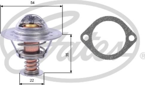 Gates TH22689G1 - Coolant thermostat / housing onlydrive.pro