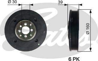 Gates TVD1004 - Piedziņas skriemelis, Kloķvārpsta onlydrive.pro