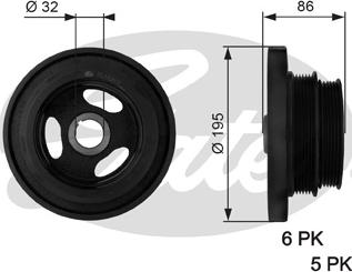 Gates TVD1019 - Belt Pulley, crankshaft onlydrive.pro