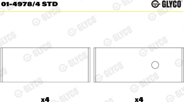 Glyco 01-4978/4 STD - Kiertokangen laakeri onlydrive.pro