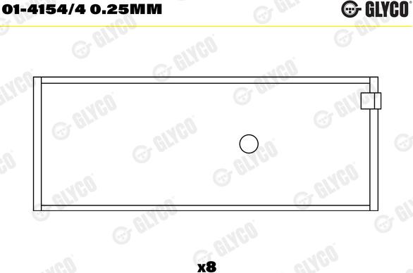 Glyco 01-4154/4 0.25mm - Шатунный подшипник onlydrive.pro