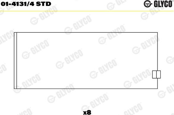 Glyco 01-4131/4 STD - Klaņa gultnis onlydrive.pro