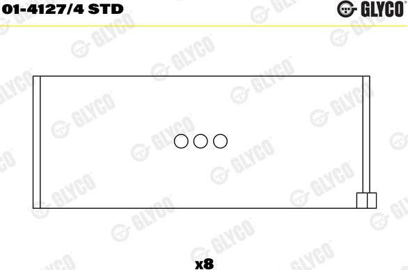 Glyco 01-4127/4 STD - Big End Bearings onlydrive.pro