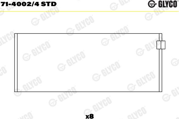 Glyco 71-4002/4 STD - Big End Bearings onlydrive.pro