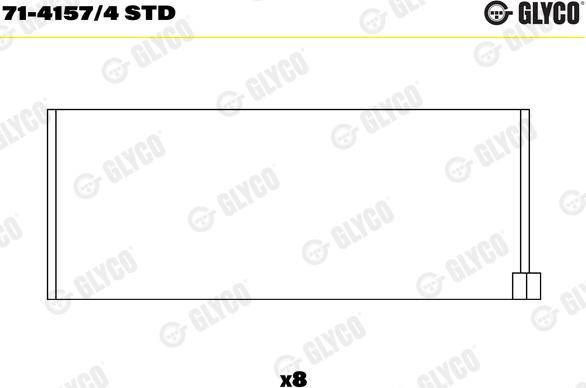 Glyco 71-4157/4 STD - Big End Bearings onlydrive.pro