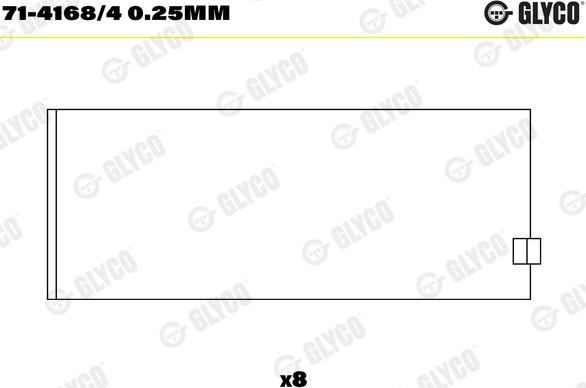 Glyco 71-4168/4 0.25mm - Big End Bearings onlydrive.pro