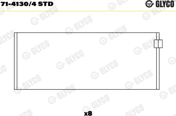 Glyco 71-4130/4 STD - Шатунный подшипник onlydrive.pro