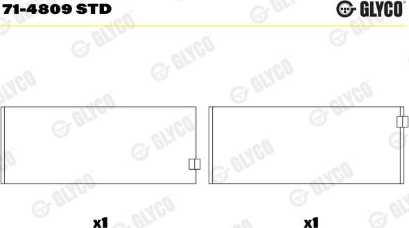 Glyco 71-4809 STD - Шатунный подшипник onlydrive.pro