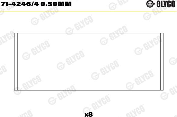 Glyco 71-4246/4 0.50mm - Kiertokangen laakeri onlydrive.pro