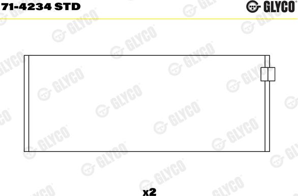 Glyco 71-4234 STD - Big End Bearings onlydrive.pro