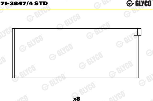 Glyco 71-3847/4 STD - Big End Bearings onlydrive.pro
