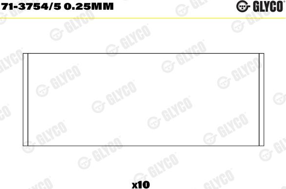 Glyco 71-3754/5 0.25mm - Шатунный подшипник onlydrive.pro