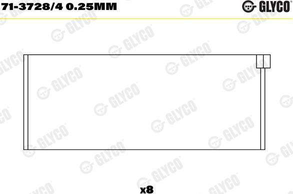 Glyco 71-3728/4 0.25mm - Kiertokangen laakeri onlydrive.pro