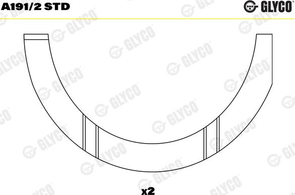 Glyco A191/2 STD - Thrust Washer, crankshaft onlydrive.pro