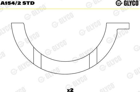 Glyco A154/2 STD - Thrust Washer, crankshaft onlydrive.pro