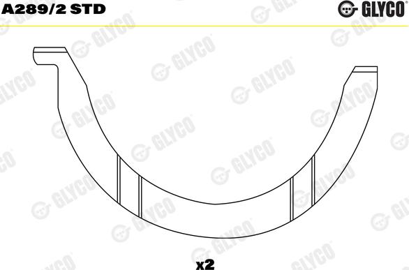 Glyco A289/2 STD - Atraminis tarpiklis, alkūninis velenas onlydrive.pro