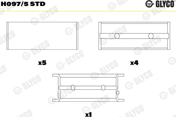 Glyco H097/5 STD - Kloķvārpstas gultnis onlydrive.pro