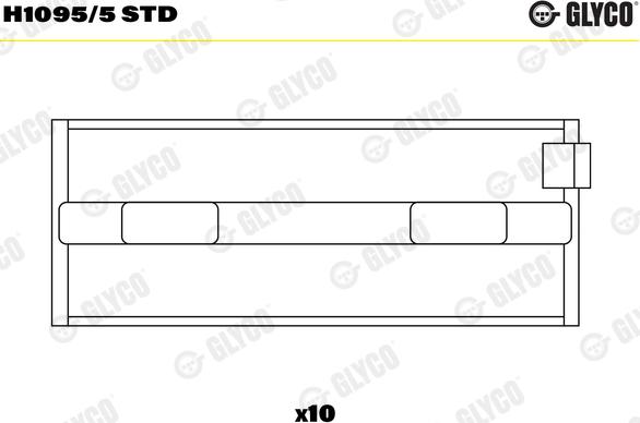 Glyco H1095/5 STD - Подшипник коленвала onlydrive.pro