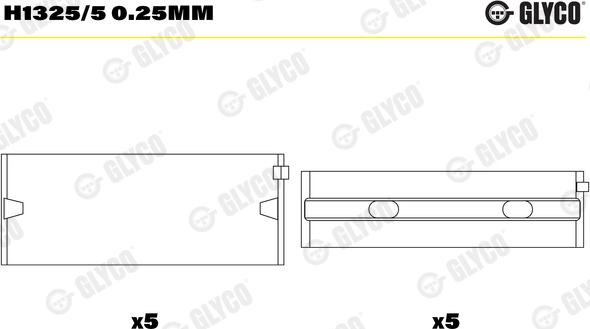 Glyco H1325/5 0.25mm - Runkolaakeri onlydrive.pro