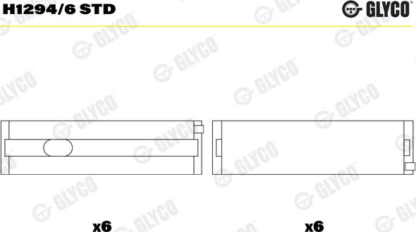 Glyco H1294/6 STD - Pagrindiniai guoliai, alkūninis velenas onlydrive.pro