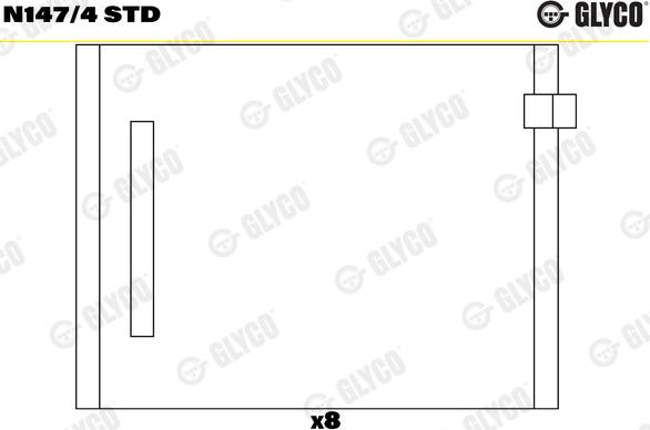 Glyco N147/4 STD - Camshaft Bushes onlydrive.pro