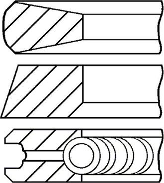 Goetze Engine 08-436700-00 - Stūmoklio žiedų komplektas onlydrive.pro