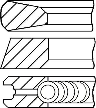 Goetze Engine 08-427400-00 - Stūmoklio žiedų komplektas onlydrive.pro