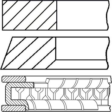 Goetze Engine 08-450000-10 - Piston Ring Kit onlydrive.pro