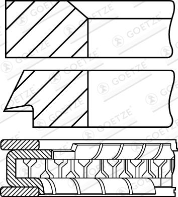 Goetze Engine 08-154600-10 - Piston Ring Kit onlydrive.pro