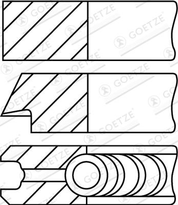 Goetze Engine 08-501900-10 - Stūmoklio žiedų komplektas onlydrive.pro