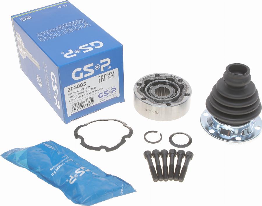 GSP 603003 - Шарнирный комплект, ШРУС, приводной вал onlydrive.pro