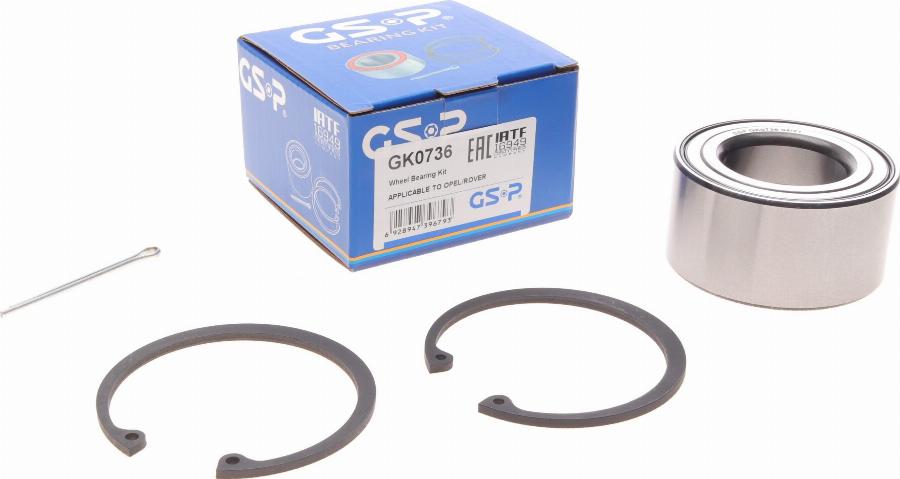 GSP GK0736 - Bearing Kit, wheel hub onlydrive.pro