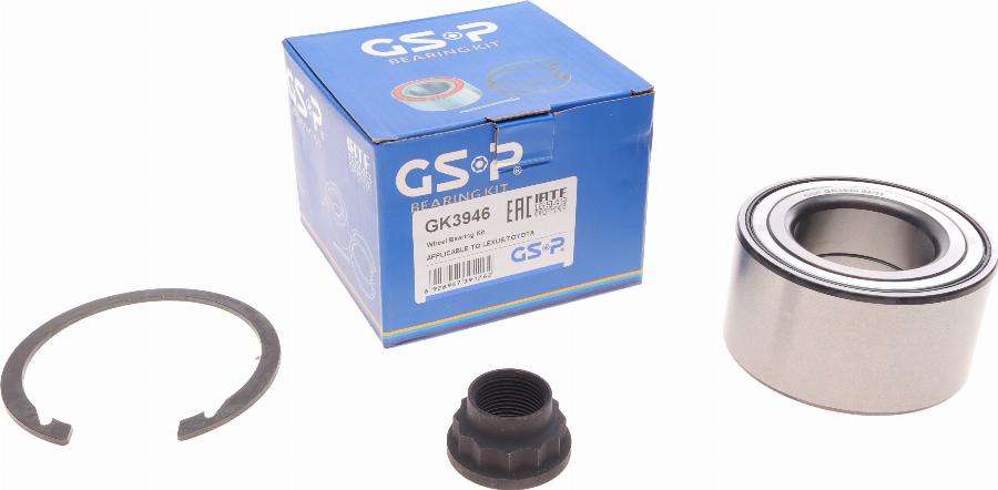 GSP GK3946 - Комплект подшипника, ступицы колеса onlydrive.pro