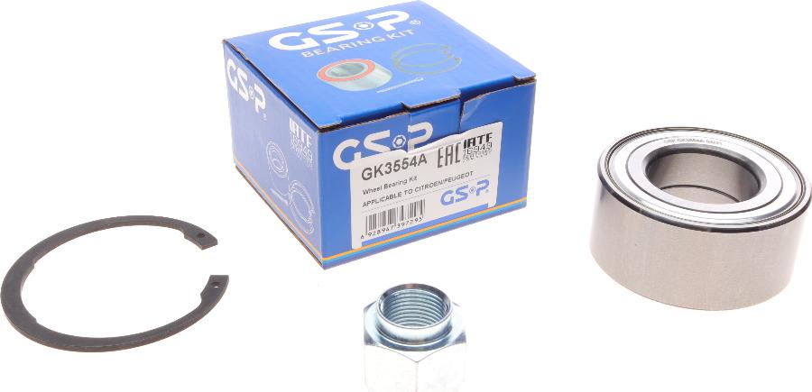 GSP GK3554A - Комплект подшипника, ступицы колеса onlydrive.pro