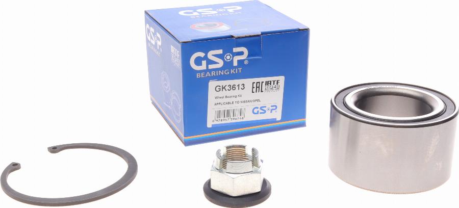 GSP GK3613 - Комплект подшипника, ступицы колеса onlydrive.pro