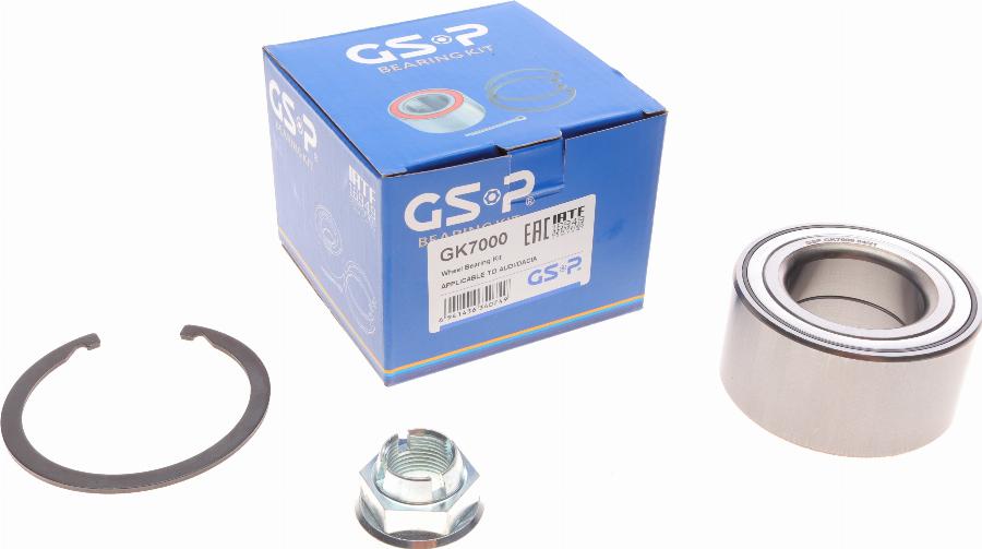 GSP GK7000 - Bearing Kit, wheel hub onlydrive.pro