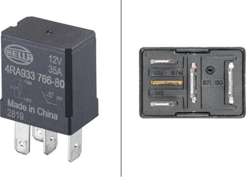 HELLA 4RA 933 766-801 - Relay, main current onlydrive.pro