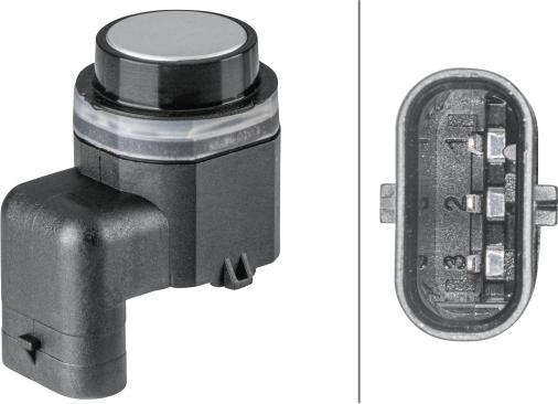 HELLA 6PX358 141-841 - Sensor, parking assist onlydrive.pro