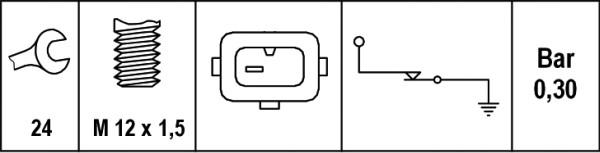 HELLA 6ZL 006 097-001 - Sender Unit, oil pressure onlydrive.pro