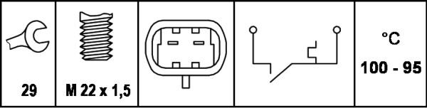 HELLA 6ZT 007 807-001 - Temperature Switch, radiator / air conditioner fan onlydrive.pro